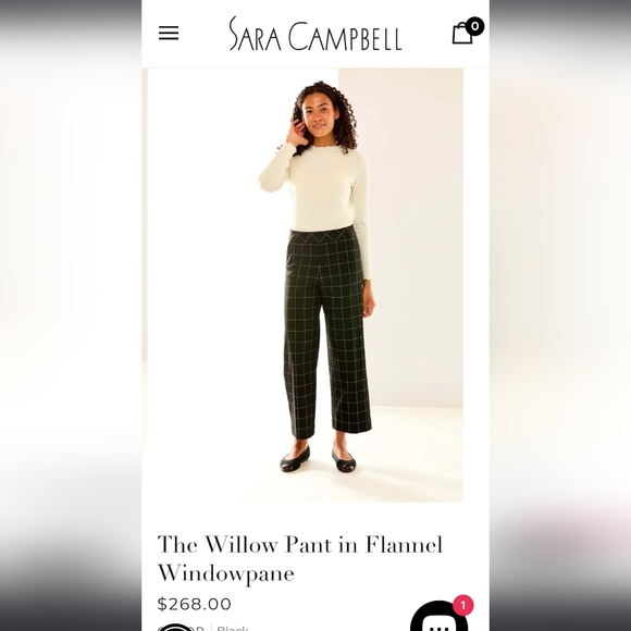 Women's Sara Campbell white pants with black stripes size M - Picture 10 of 10